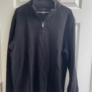 Total of 2 Van Heusen Men's Dark Gray Zip-Up Sweaters.  My son never wore them.